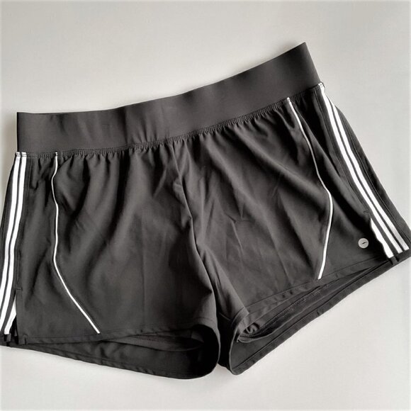 ACTIVE BLACK SHORTS WHITE STRIPES - Picture 3 of 8